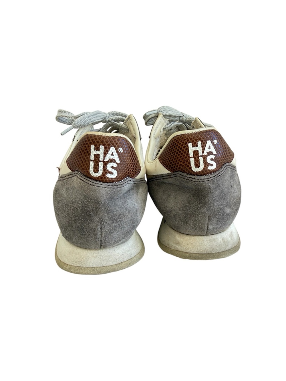 Golden Goose Haus - Women’s Taupe and Cream Runner Sneakers w Brown Star - Picture 3 of 7